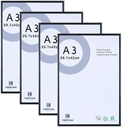 A4 OAK Photo Frame Natural Wood Color 21x30cm Picture Frames Set of 2 with Mount for A5(15x21cm) Picture Frames Certificate Frame or Poster Frame with Perspex Front for Wall Mount