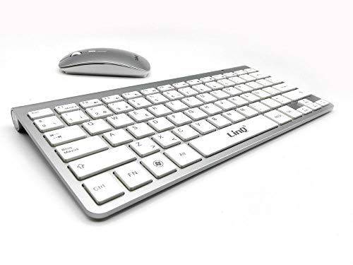 Linq Pack Clavier et souris sans fil pour Mac PC Windows sans fil 10 m 2,4 GHz avec Ñ