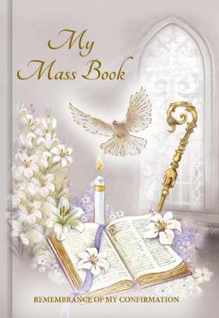 Remembrance Of My Confirmation Unisex Boy or Girl Missal Mass Book with Prayer Card/Book Mark, grey, 11 cm x 15.5 cm