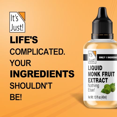 Image of It's Just! Liquid Monk Fruit Extract - No Erythritol, Non-GMO, No Fillers, Keto - 1.5 fl oz