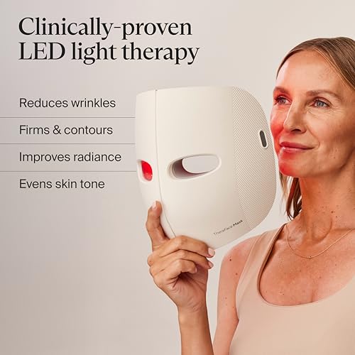 TheraFace Mask LED Light Therapy Skin Care Face Mask with Vibrating Massage - FSA Eligible Blue & Red Light Therapy for Face - LED Facial Massager for Wrinkles, Skin Tightening & Dark Spots - Image 2