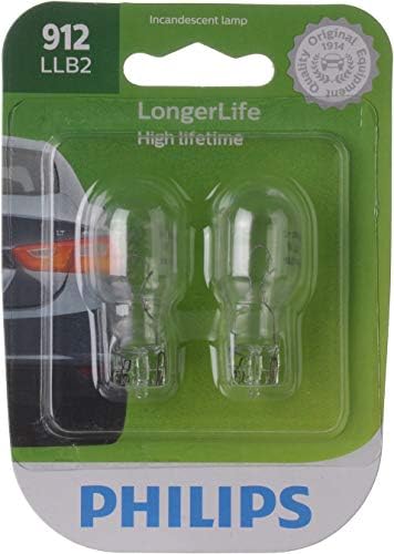 Philips 912LLB2 LongerLife Miniature Bulb, 2 Pack