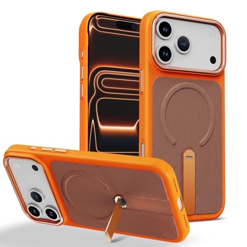 Coque iPhone 15 Pro orange pour regarder vos vidéos confortablement