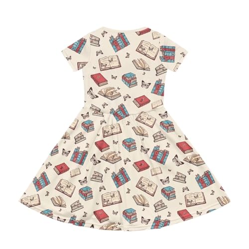Girls Short Sleeve Skater Dress Size 2-14 Kids Cute Clothes Swing Twirl Dress for Girls Holiday Party Outfits2