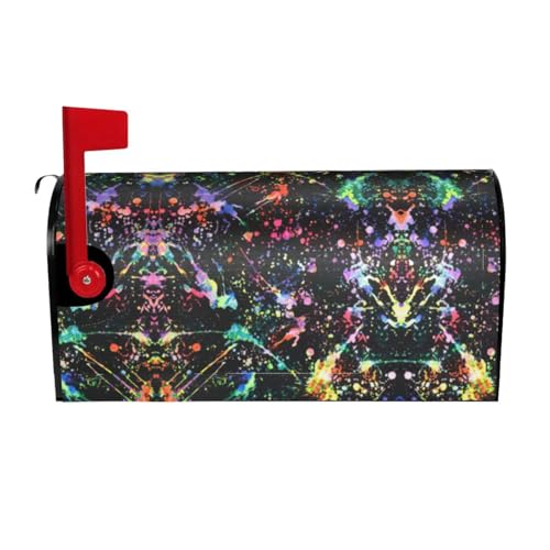 Colorful Paint Mailbox Cover,Magnetic Mailbox Cover,Letter Box Flap,Easy Install, No Tools,52.6x45.8cm