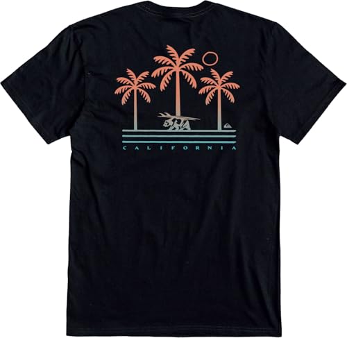 T-shirt Quiksilver Men's Ca Bear Country Mt0 noir en coton pour homme