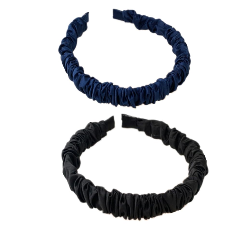 Ruched Headbands for Women - Satin Hair Accessories