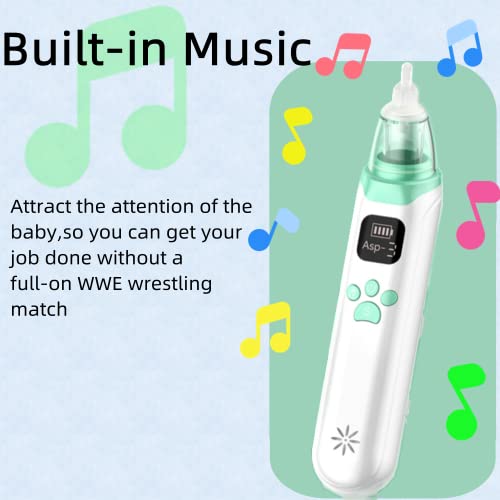 Vanso Nose Sucker For Baby,Nasal Aspirator For Baby,Baby Nose Sucker,Baby Nasal Aspirator Electric With 3 Silicone Tips, 3 Suction Level, And Music And Soothing Function #TOP3