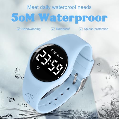 Image of Kids Watches for Girls Boys Digital Sport Watch with Step Counter Pedometer Vibration Alarm Clock, No App Waterproof Fitness Tracker Kids Watch Boys Girls Teens Students Ages 5-16