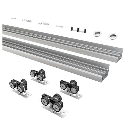 Bypass Door Hardware Kit for Closets