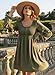 Dokotoo Casual Dresses for Women 2026 Spring Crewneck Long Sleeve Fashion Smocked A-line Flowy Hem Elegant Empire Waist Olive Green Dress Dresses X-Large