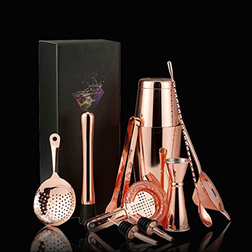 Set coctelera de acero inoxidable para bartender 11 piezas miniatura 1