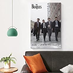 JABURU Poster décoratif sur toile du groupe Beatles – Décoration murale moderne pour chambre à coucher – 30 x 45 cm - Les Beatles, Paul McCartney, John Lennon, RIngo Starr, George Harrison JABURU Poster décoratif sur toile du groupe Beatles - Décoration murale moderne pour chambre à coucher - 30 x 45 cm – Image 4