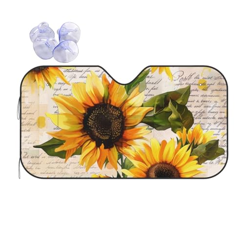 Parasol Delantero De Coche de Girasoles para Evitar el Calor en Furgonetas Plegable