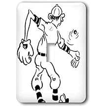 3dRose LLC lsp_22316_1 Vintage Baseball Player Single Toggle Switch