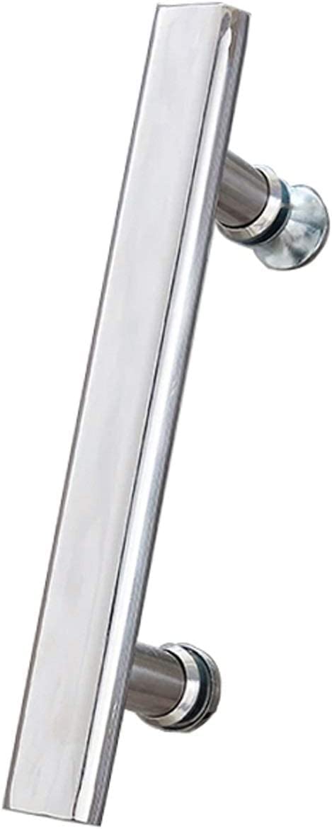 Barre de poussée de douche en acier inoxydable pour porte en verre de salle de bain
