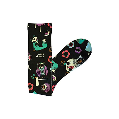 Prestige Medical 12 Inch Soft Comfort Compression Socks, Woodsy Animals Black, 12 Inch, 2 Count