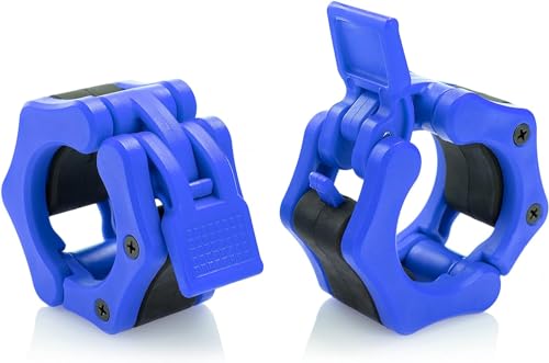 Greententljs Pince Haltère 2 Pouces Verrouillage Rapide Paire ABS Bleu