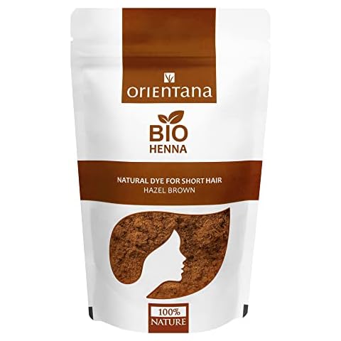 Orientana - Bio Hair Henna Hazel Brown | 100% Natural Vegan Herbal Powder For Hair Dye | Hazel Brown For Short to Medium Hair | Herbal Permanent Colour | Nourish Shine & Volume - 50g Cover