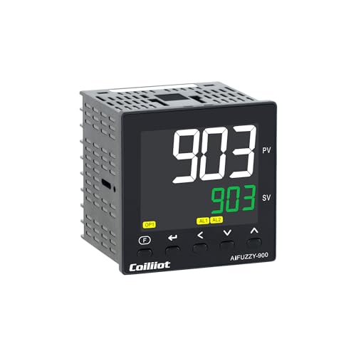 PID Temperature Controller, Coiliiot Voltage AC100-240V, LCD Display, Relay & SSR Dual Output, Dual Alarm Output, PID Thermostat with K Thermocouple, Panel Size 72mm*72mm