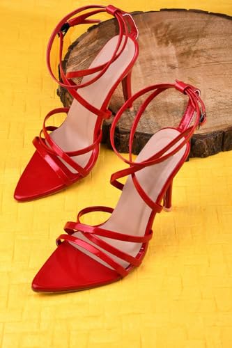 Image of TRYME Alluring & Stylish Pencil Heel sandals Strappy High Stilettos HeelSandals Casual Party Comfortable Sole For Women And Girls