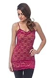 Sheer Extra Long Lace Cami w/ Adjustable Straps