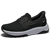 Coostar Slip On Shoes for Men Orthopedic Walking Shoe with Arch Support Hands Free Loafers Casual Black Size 12