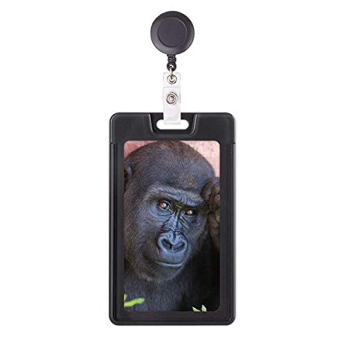 Porte-badge chimpanzé rétractable : étui carte motif animal sauvage