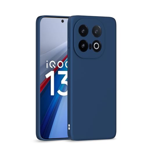 Image of Outlouders Back Cover for iQOO 13 5G | Camera Protection | Durable Soft Matte Silicone Bumper Case (Blue)