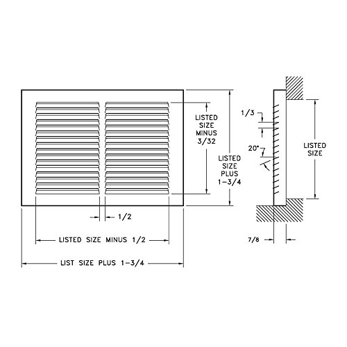Hart & Cooley 657 Baseboard Return Air Grilles 14\" x 6\" (W x H) White - Thumbnail 2