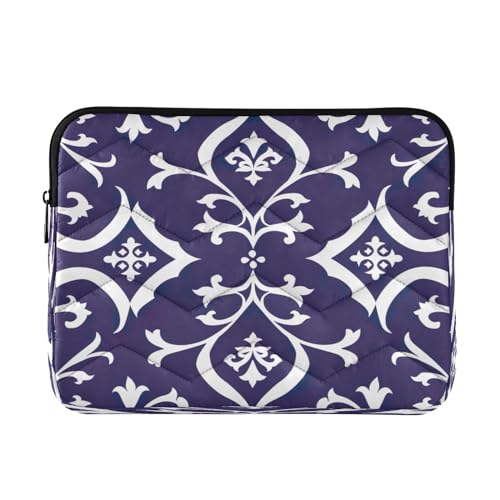 Funda para portátil 13-14 pulgadas impermeable azul geométrico