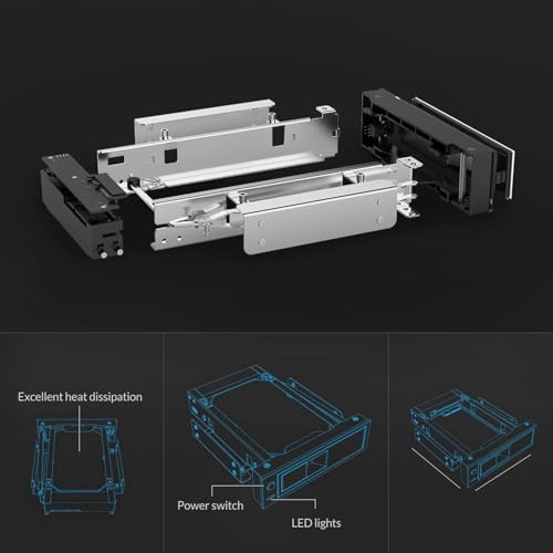 Adaptateur SSD 5.25 rack mobile SATA 3.5 interne échangeable