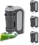 Carson MicroBrite Plus 60x-120x Power LED Lighted Pocket Microscope - Set of 4 (MM-300MU)