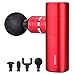 Produktbild Massagepistole für Nacken Schulter Rücken, Tragbarer Leise Elektrisch Percussion Massage Gun mit 4 Massageköpfen, Mini Tiefengewebe Massagepistole , 5 Geschwindigkeiten Vibrationsgerät (Rot)