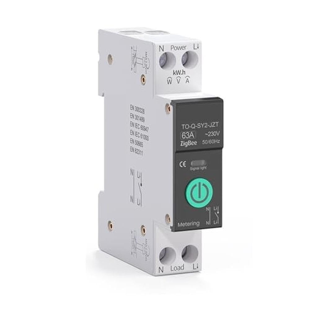 Interruttore Automatico Intelligente Con Misurazione Su Guida DIN 1P 63A Componenti elettrici(SY2 VA protect,Wireless)