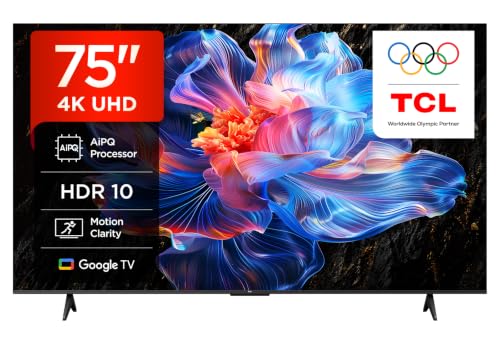 TCL 75V6C TV LED Direct da 75', HDR 4K, Smart TV con tecnologia Google TV (Dolby Audio, Motion...