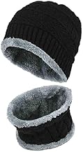 Woolen Winter Cap Beanie Hat with Neck, Hand Gloves Set for Men Women Ultra Soft Thick Fleece Lined Winters Warmer Combo Kit for Neck, Ears and Hand for Travelling and Snowboarding
