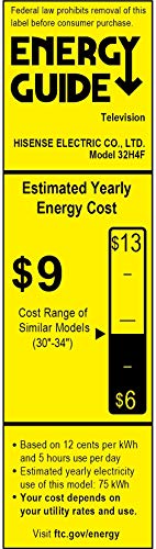 Hisense 32-Inch Class H4 Series LED Roku Smart TV with Alexa Compatibility (32H4F, 2020 Model)