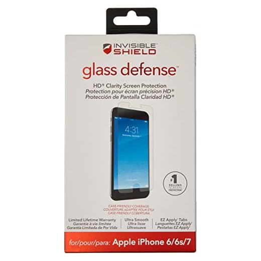 ZAGG InvisibleShield Glass Defense – Screen Protector for Apple iPhone 7, iPhone 6s, iPhone 6