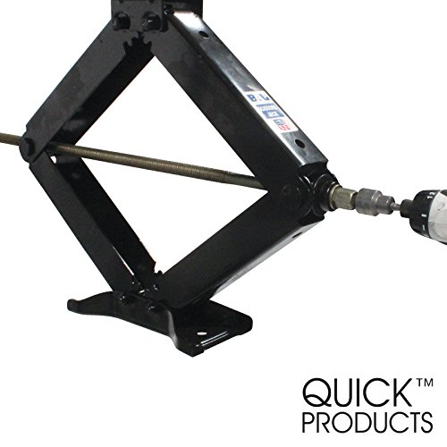 Quick Products Qplsjs Deluxe Quick-Connect Heavy-Duty Scissor Jack Leveling Socket For Power Drill - Each #TOP3