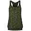 NWT VOGO Black & Gold Snakeskin Embossed Racerback Yoga Tank
