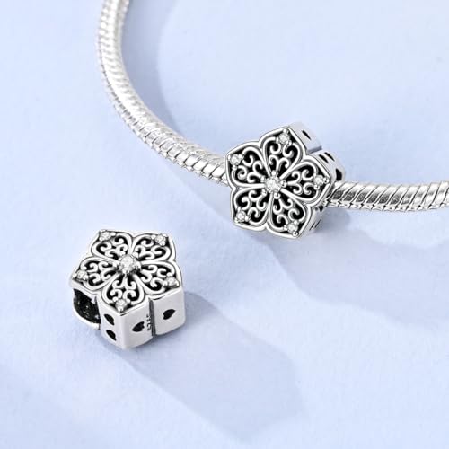 Image of 925 Sterling Silver Charms,Hypoallergenic Beads,Compatible with Pandora Bracelets and Necklaces,Women Holiday Gift Pendants