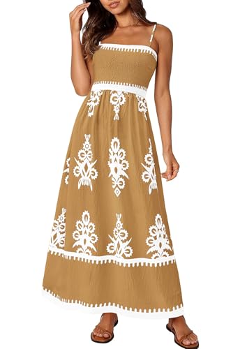 Image of PRETTYGARDEN Women's Summer Boho Maxi Dress Floral Sundresses