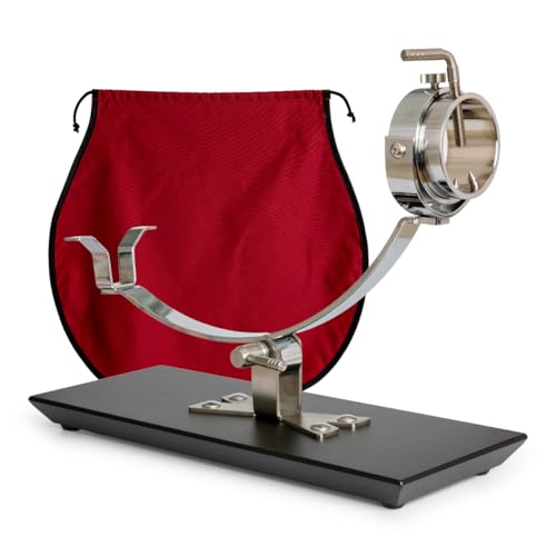 PracticDomus Soporte Jamonero Basculante Profesional con Cabezal Giratorio en Acero Inoxidable (Gala Negro)