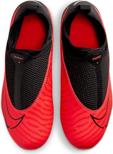 Nike Jr. Phantom GX Academy Big Kids' Multi-Ground Soccer Cleats (DD9546-600, Bright Crimson/White/University Red/Black) Size 53