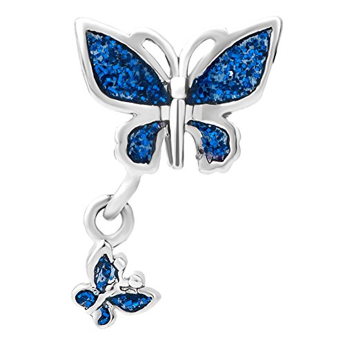 CharmSStory Purple Butterfly Dangle Bead Charms for Bracelet2