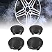 uxcell 4 Pcs 60mm Dia 5 Clips Car Wheel Tyre Center Hub Caps Covers Protector Universal Black Plastic Replacement