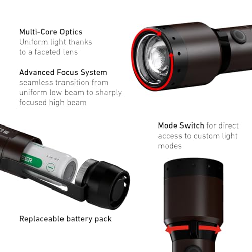 Ledlenser P6R Signature | 2020 | LED Rechargeable Torch, Super Bright 1400 Lumens, Up to 60h Battery, 240m Beam, SOS, Strobe, IP68 Waterproof Ideal for Hiking, Trekking, Camping Equipment, Dog Walking - Image 3