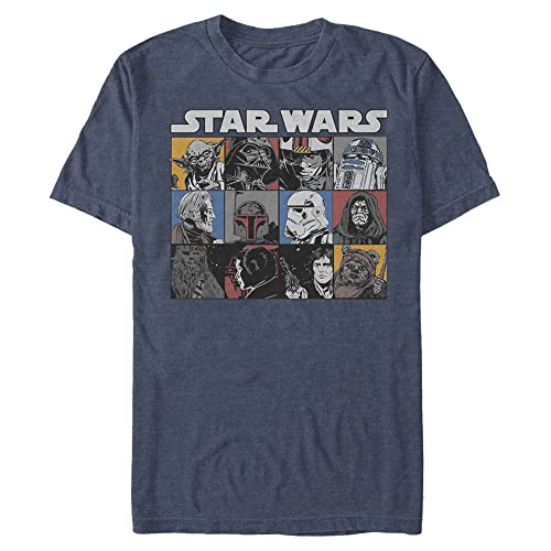 T-Shirt Star Wars Homme Coupe Rectangulaire Imprimé Bande Dessinée Coton