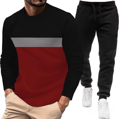Chándal de hombre deportivo cómodo para correr, sudaderas y pantalones, gimnasio, transpirables, anchos, conjuntos deportivos otoño-invierno de manga larga, completo para hombre ligero con bolsillos